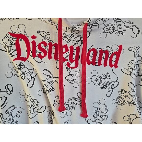 DISNEY women's MICKEY MOUSE all over print cropped hoodie size S Disney Parks - Picture 2 of 11
